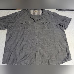 Woolrich XXL Gray Short Sleeve Button Front Shirt 100% Cotton